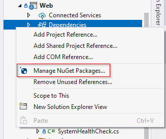 Manage Nuget