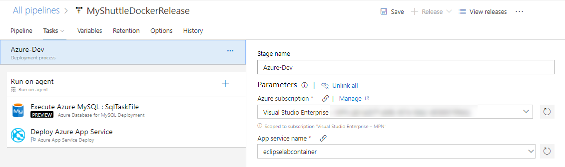 VSTS Release Defintion